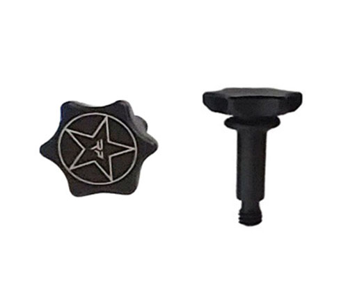 Le viti di smontaggio rapido Marlin in acciaio cromato 4140 garantiscono una rimozione veloce del lever, perfette per pulizia e uso con guanti.